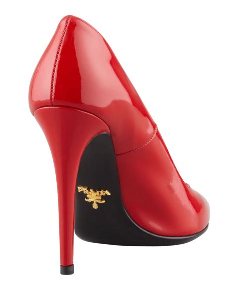 prada shoes red and black|prada heels red bottom.